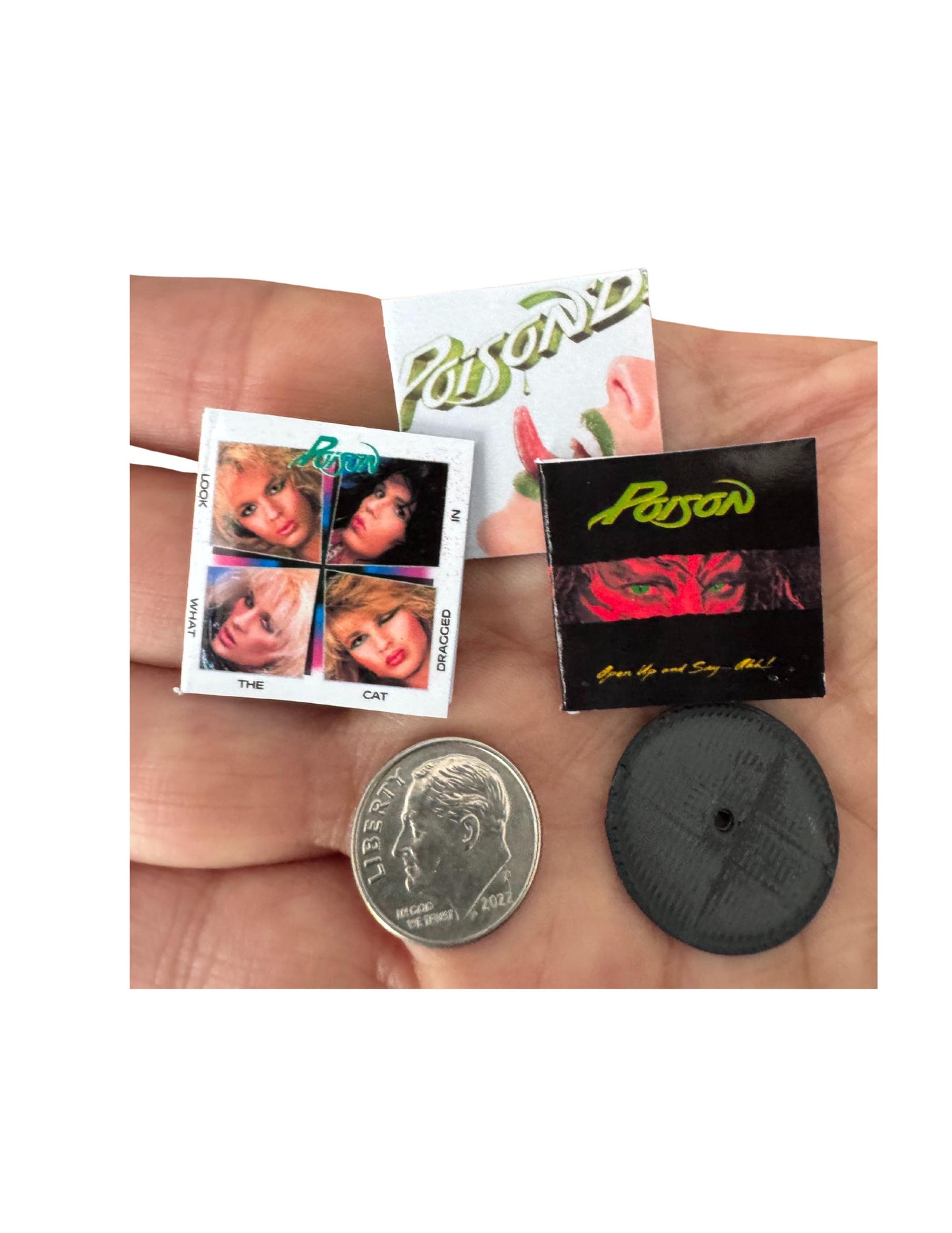 Miniature 1:12 Scale Poison Vinyl Albums Dollhouse Decor