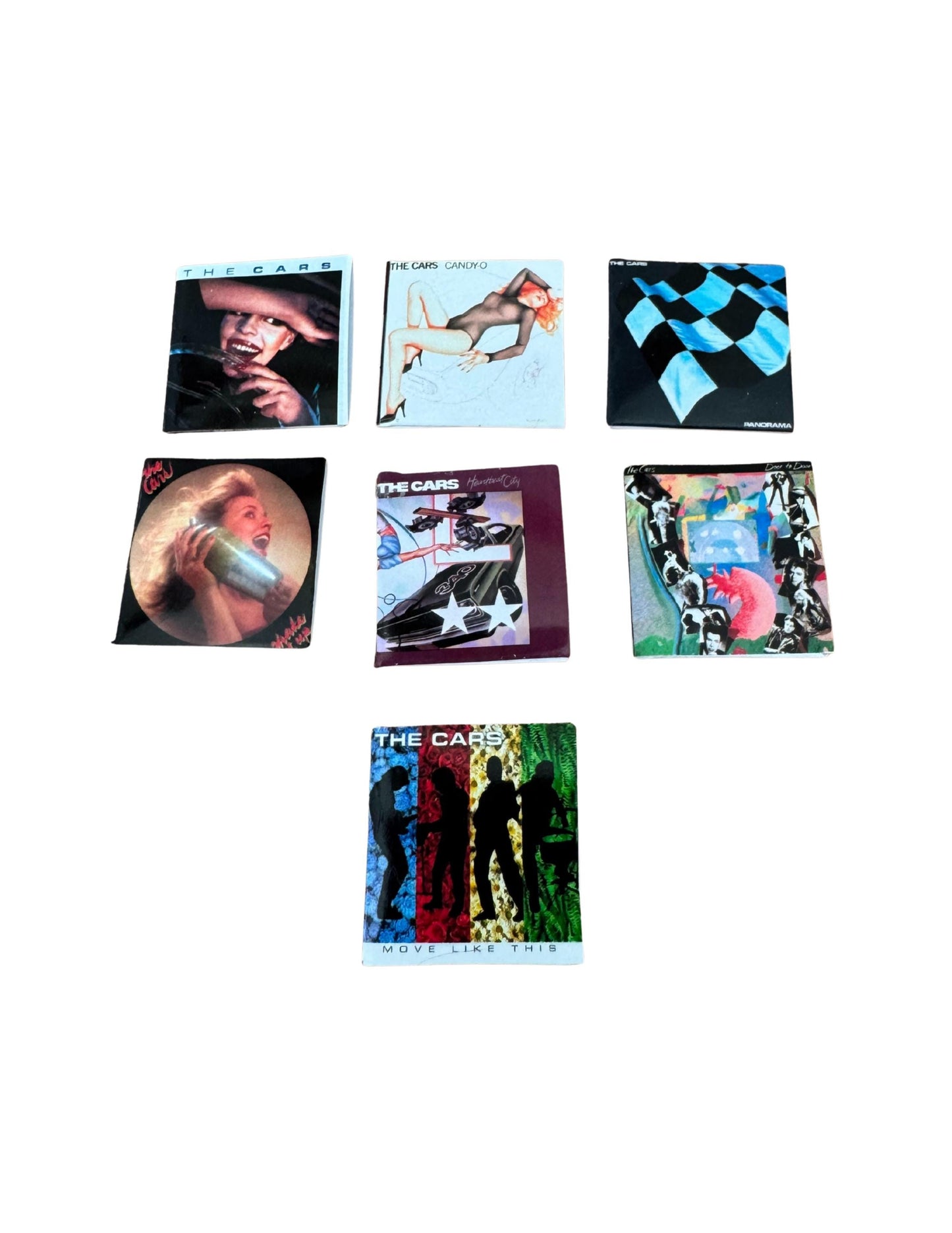 Miniature The Cars Album Covers, 1:12 Scale Dollhouse Vinyl