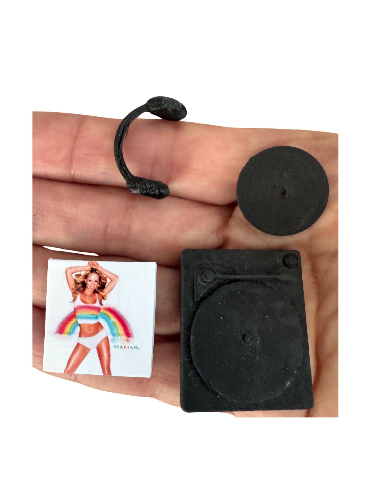 Miniature Mariah Carey Vinyl Record – 1:12 Scale Dollhouse Decor