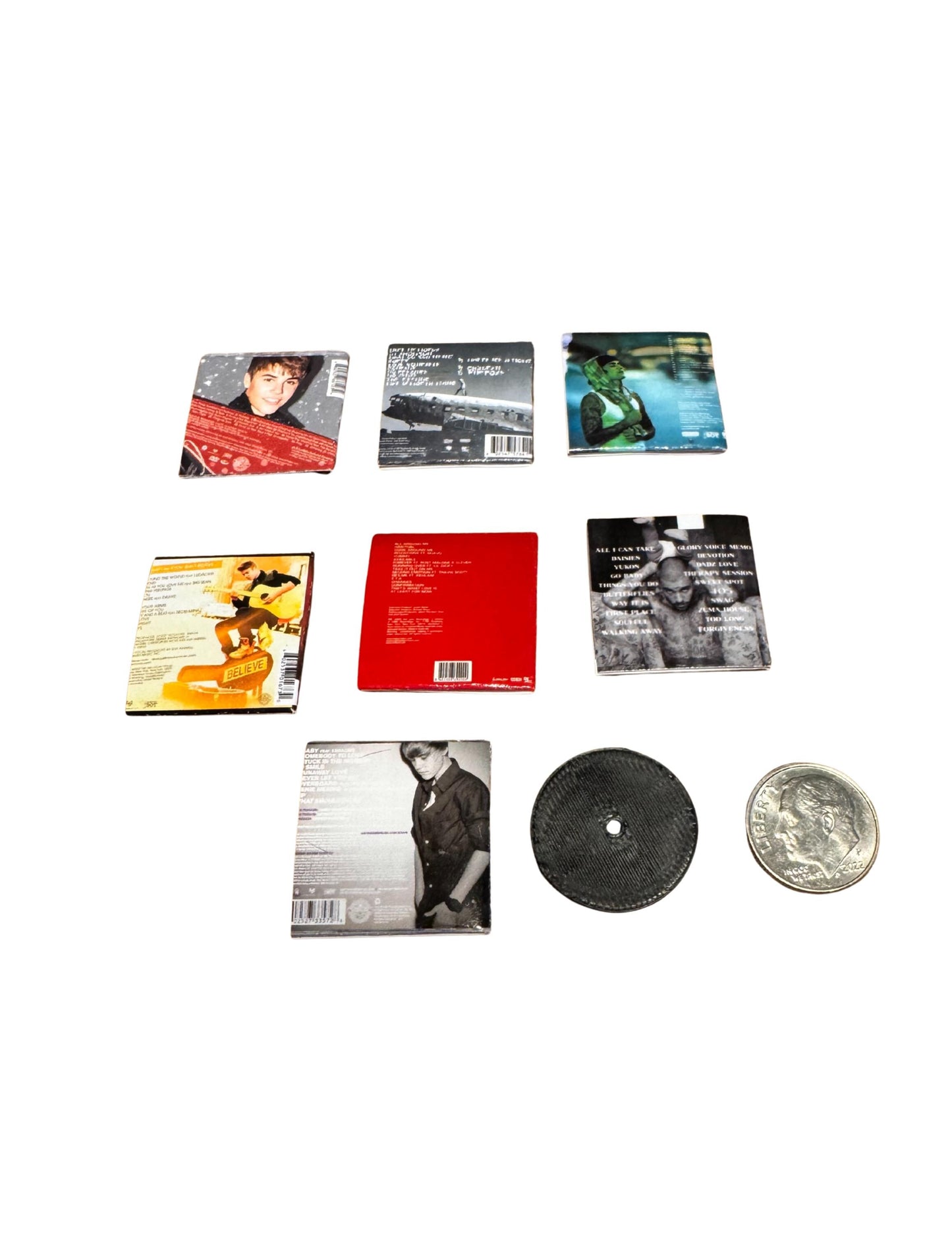Miniature Justin Bieber Vinyl Record | Dollhouse Music Decor