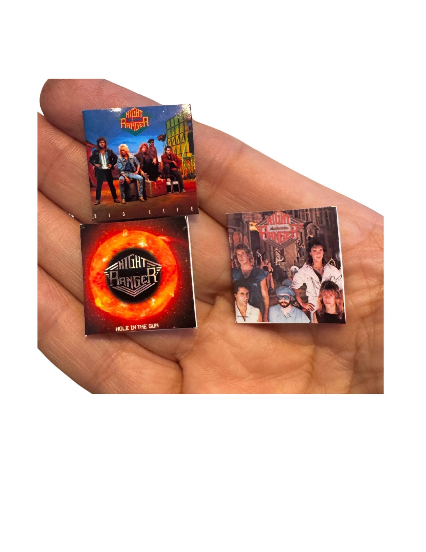 Miniature Night Ranger Vinyl Records 1:12 Scale Dollhouse Music Decor